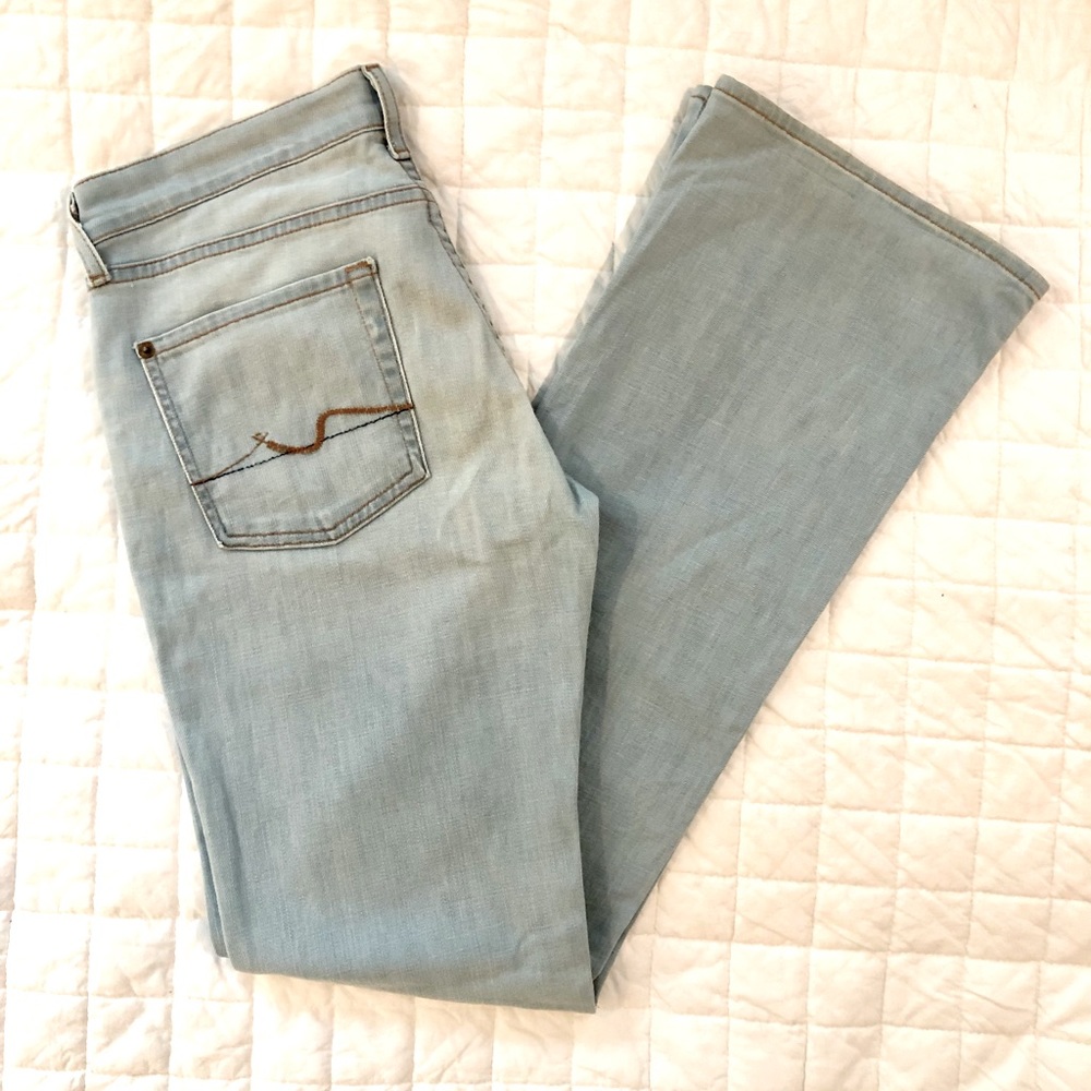 For All Man Kind Low Rise Boot Cut Size 28 Jean